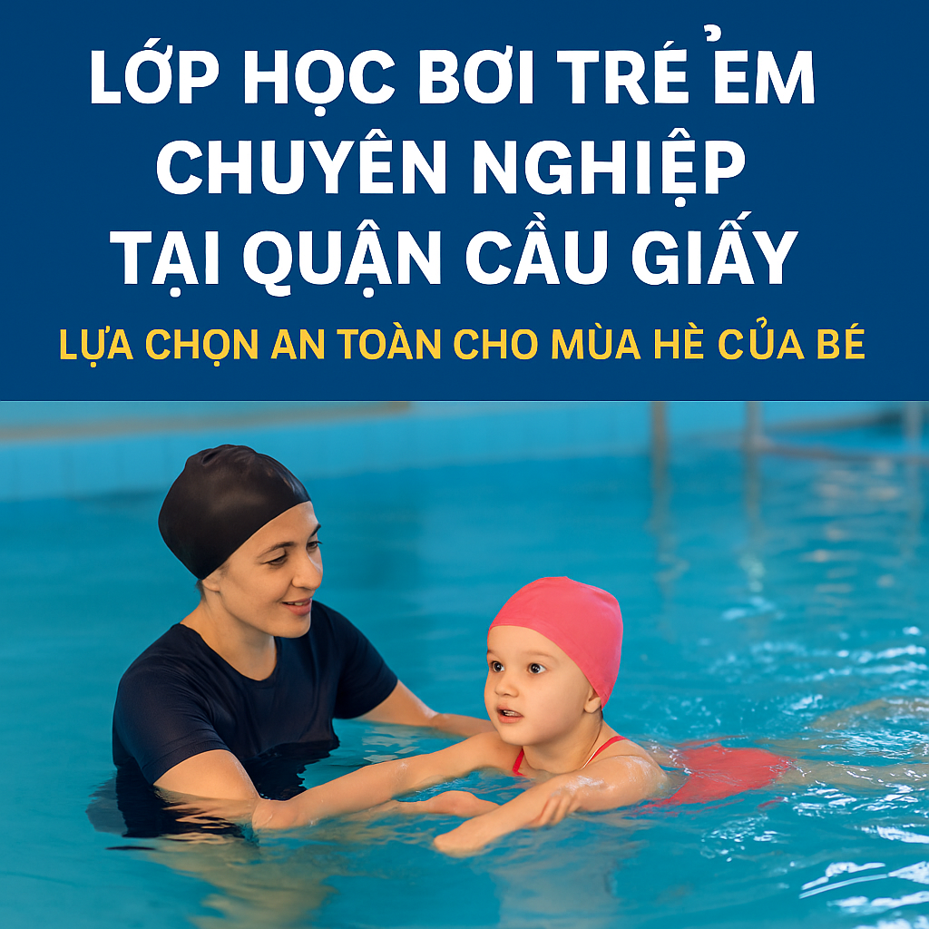 LỚP HỌC BƠI TRẺ EM CHUYÊN NGHIỆP TẠI QUẬN CẦU GIẤY – LỰA CHỌN AN TOÀN CHO MÙA HÈ CỦA BÉ